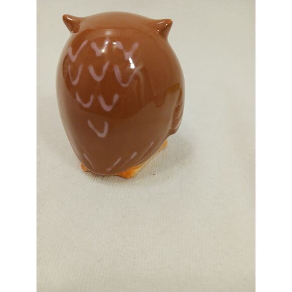 70s Owl 4" Figurine Ceramic Hand Painted Cottagecore Grannycore Hippie Retro - Picture 7 of 11